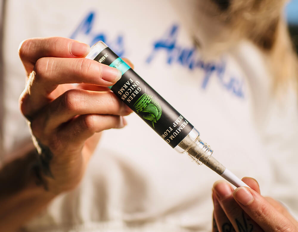 Taking out CBD pre roll